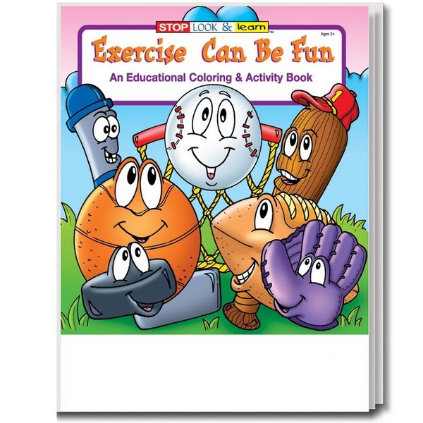 CS0440B Exercise Can Be Fun Coloring and Activity Book Blank No Imprint
